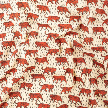 Bagru Animal Hand Block Printed Fabric Perfect for Dailywear