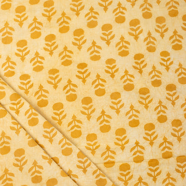 Bagru Floral Hand Block Printed Cotton Fabric Online