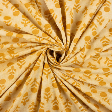 Bagru Floral Hand Block Printed Cotton Fabric Online