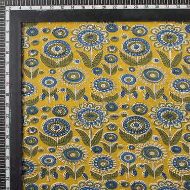 Bagru Floral Hand Block Printed Fabric