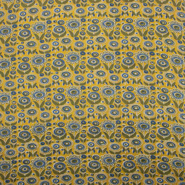 Bagru Floral Hand Block Printed Fabric