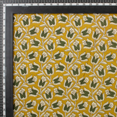 Bagru Floral Hand Printed Cotton Fabric