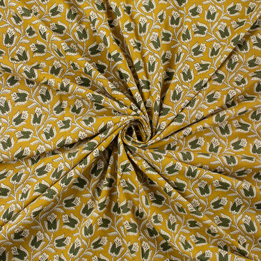 Bagru Floral Hand Printed Cotton Fabric
