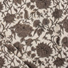 Beautiful Brown Floral Cotton Dabu Kashish Fabric