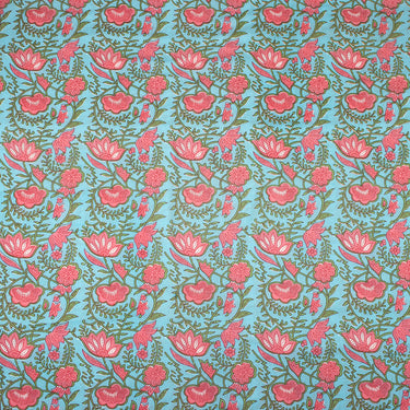 Beautiful Floral Printed Cotton Hand Block Print Fabric