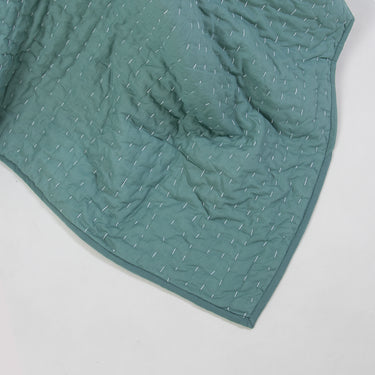 Beautiful Handmade Solid Dyed Cotton Kantha Quilt