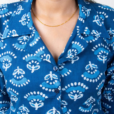 Best Block Printed Floral Pure Cotton Cord Set for Women