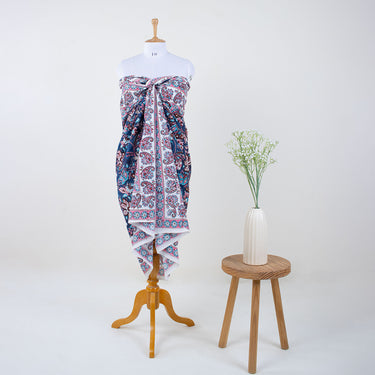 Best Blue Floral Beach Swimwear Women's Sarong