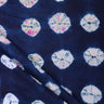 Best Blue Polkas Dot Tie Dye Shibori Cotton Running Fabric