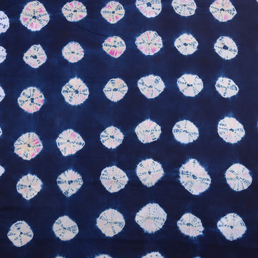 Best Blue Polkas Dot Tie Dye Shibori Cotton Running Fabric