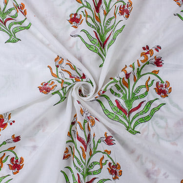 Best Cotton Hand Block Boota Printed Fabric