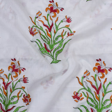 Best Cotton Hand Block Boota Printed Fabric