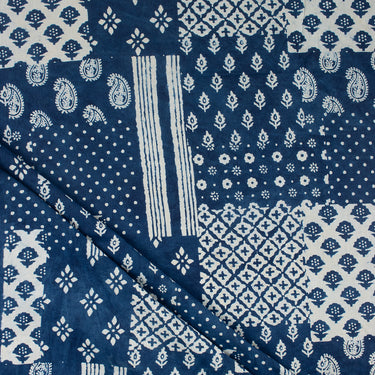 Best Cotton Indigo Blue Hand Block Printed Cotton Fabric
