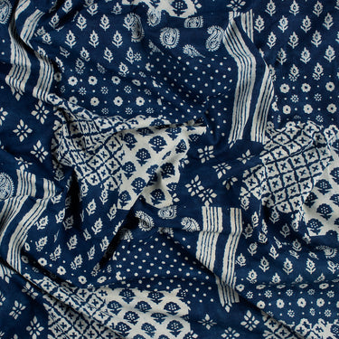 Best Cotton Indigo Blue Hand Block Printed Cotton Fabric