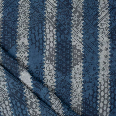 Best Fabric for Mens Kurta Hand Block Printed Indigo Fabric