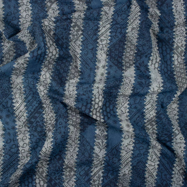 Best Fabric for Mens Kurta Hand Block Printed Indigo Fabric