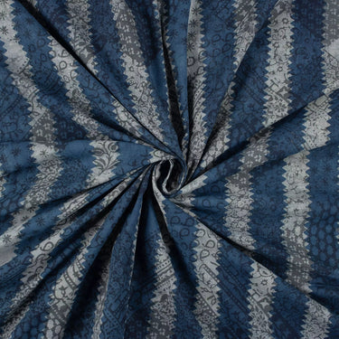 Best Fabric for Mens Kurta Hand Block Printed Indigo Fabric