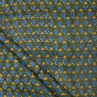 Best Floral Cotton Hand Block Print Fabric
