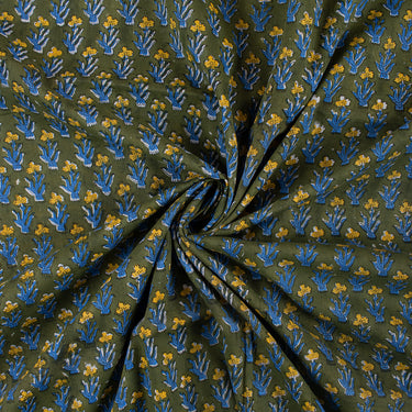 Best Floral Cotton Hand Block Print Fabric