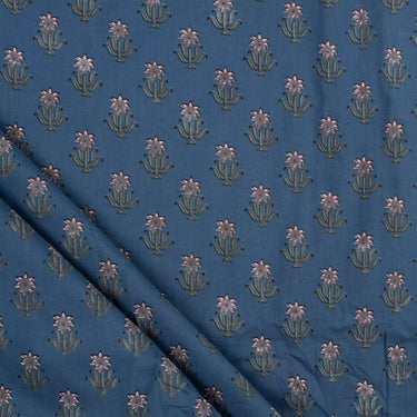 Best Floral Hand Block Printed Discharge Cotton Fabric