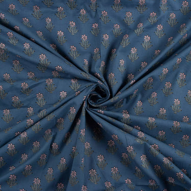 Best Floral Hand Block Printed Discharge Cotton Fabric