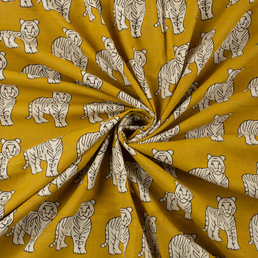 Best Hand Block Bagru Tiger Print Fabric