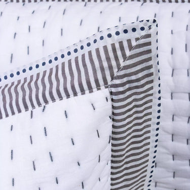 Best Stripe 100% Cotton Quilted Kantha Soft Protector