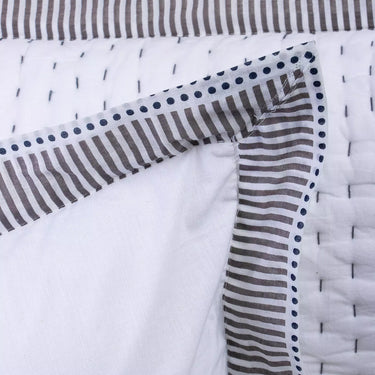 Best Stripe 100% Cotton Quilted Kantha Soft Protector