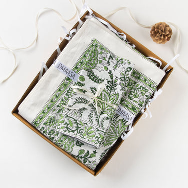 Best Unique Gifts For Her Block Floral Print Tablecloth With 6 Cotton Napkins