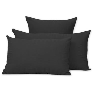Black Luxury Waffle Cushion Cover Online