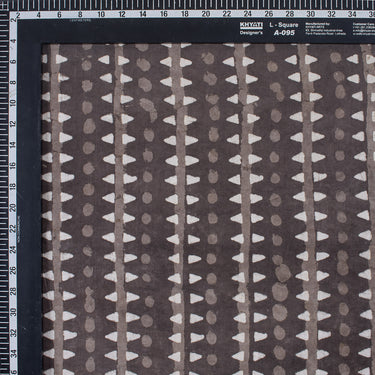 Black Stripe Dabu Hand Block Print Fabric at Best Prices