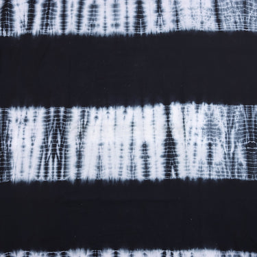 Black & White Handmade Cotton Tie Dye Shibori Fabric