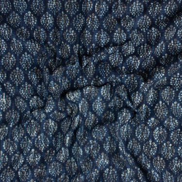 Block Printed Indigo Fabric for Clothing Online