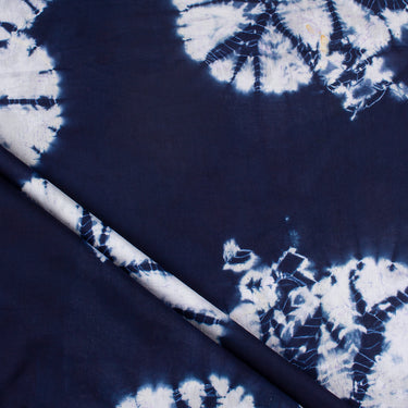Blue Cotton Tie Dye Shibori Fabric