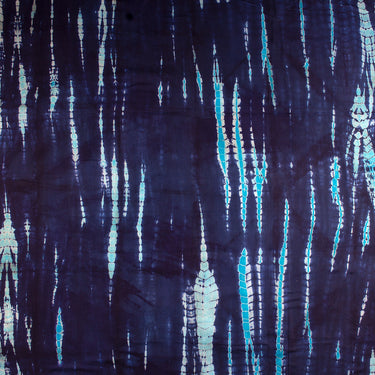 Blue Handmade Tie Dye Shibori Cotton Fabric