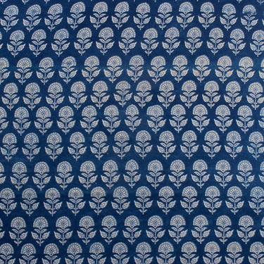 Blue Indigo Pure Cotton Hand Block Print Fabric