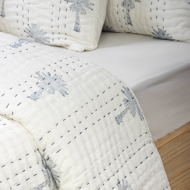 Blue Palm Print Best Blanket For Winter