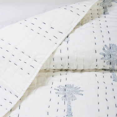 Blue Palm Print Best Blanket For Winter