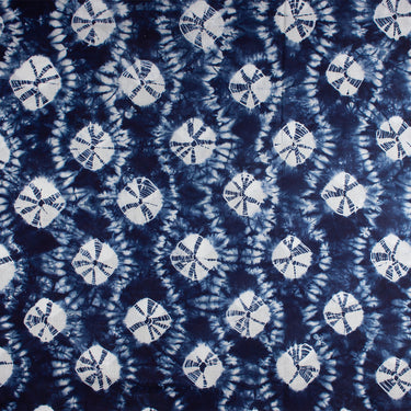 Blue Shibori Tie and Dye Fabric For Kurti