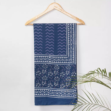 Blue Stripe Cotton Dupatta For Women's