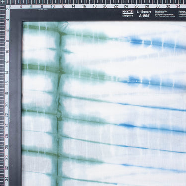 Blue Stripe Tie Dye Shibori Fabric