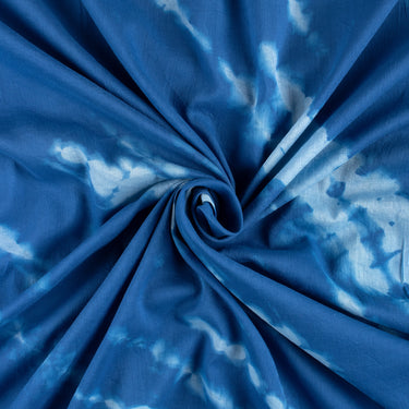 Blue Tie And Dye Shibori Handmade Cotton Fabric