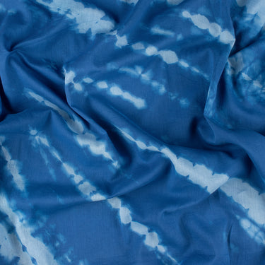 Blue Tie And Dye Shibori Handmade Cotton Fabric