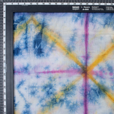 Blue Tie Dye Cotton Shibori Fabric