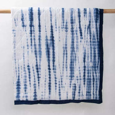 Blue Tie Dye Reversible Cotton Baby Blankets for Winter