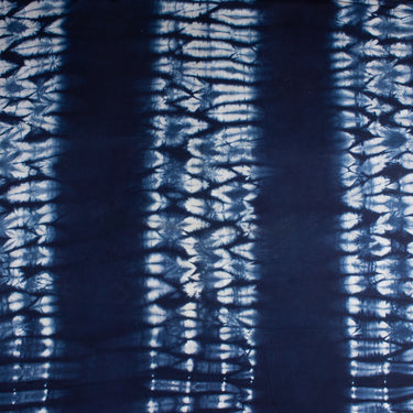 Blue Tie Dye Shibori Cotton Fabric