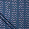 Blue Wave Discharge Hand Block Print Cotton Fabric