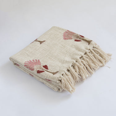 Boota Block Printed Throw Blanket for Couch
