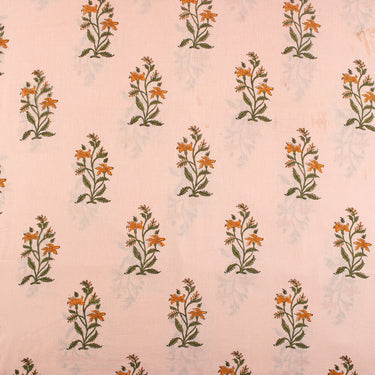 Boota Floral Hand Block Printed Cotton Fabric
