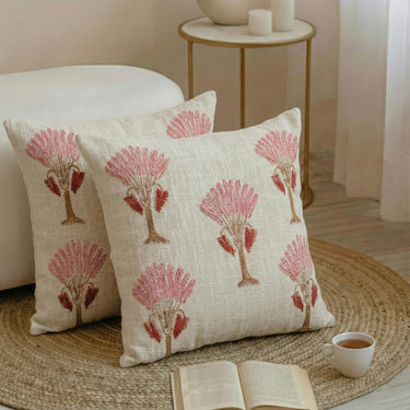 Boota Floral Printed Cotton Chair Cushion Covers for Sofa Decor